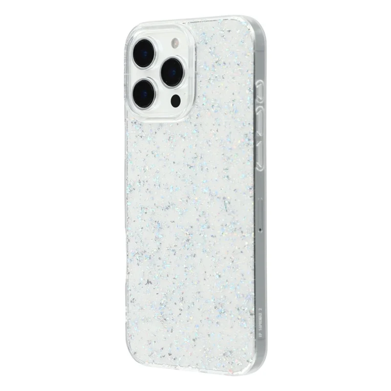 For iPhone 16 Pro Case Shiny IMD TPU + Acrylic Phone Cover Large Camera Cutout - Glitter
