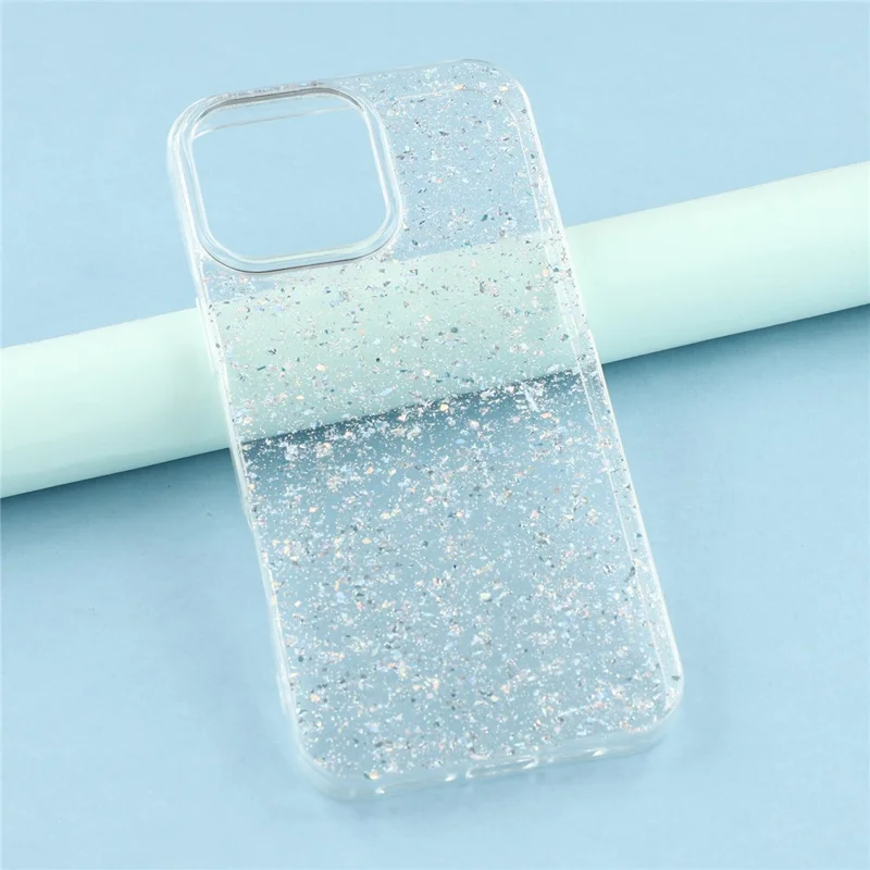 For iPhone 16 Pro Case Shiny IMD TPU + Acrylic Phone Cover Large Camera Cutout - Glitter