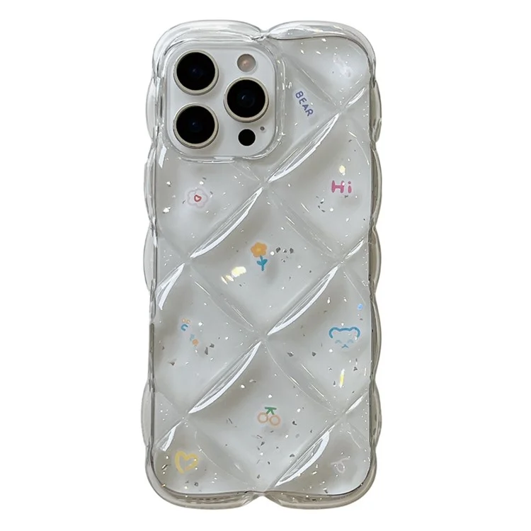 Funda para iPhone 16 Pro Max con Patrón Floral Romboidal Creativo - Funda de TPU para Móvil - Estilo A