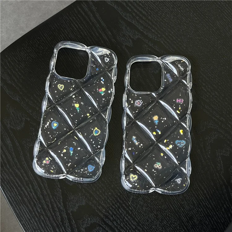 Funda para iPhone 16 Pro Max con Patrón Floral Romboidal Creativo - Funda de TPU para Móvil - Estilo A