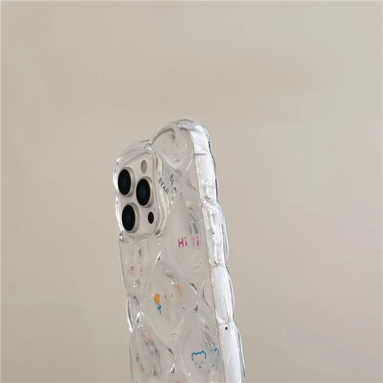 Funda para iPhone 16 Pro Max con Patrón Floral Romboidal Creativo - Funda de TPU para Móvil - Estilo A