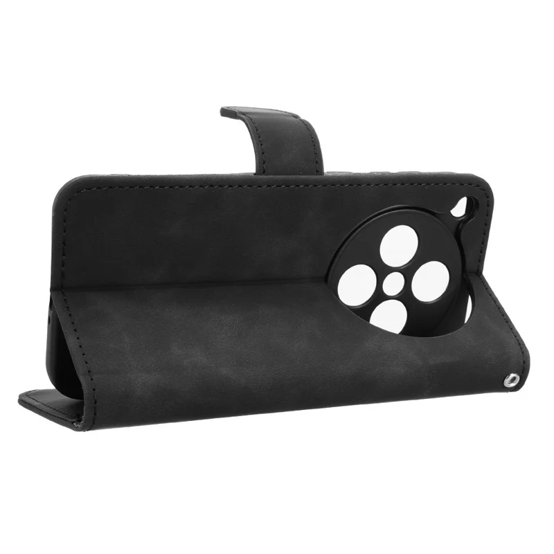 For Oppo Find X8s+ 5G Læderetui Hudfølelse Anti-drop Wallet Flip Telefonbeskyttelse - Sort