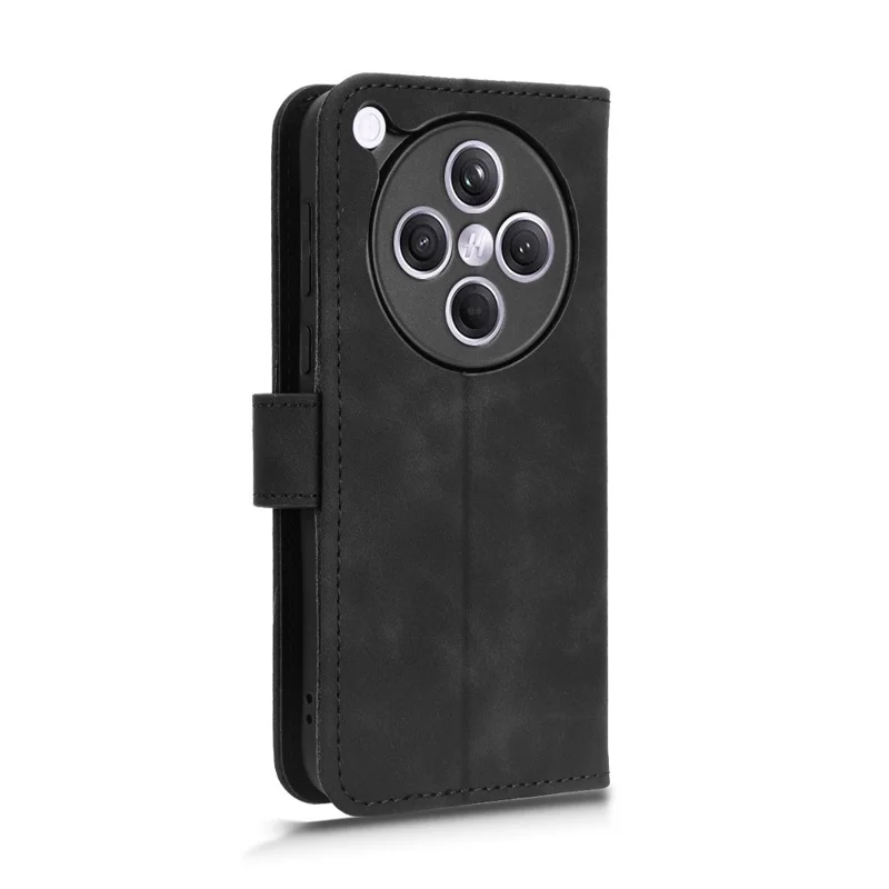 For Oppo Find X8s+ 5G Læderetui Hudfølelse Anti-drop Wallet Flip Telefonbeskyttelse - Sort