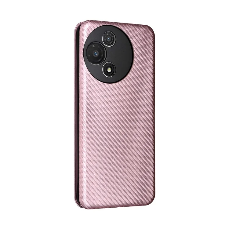 Capa para TCL 60R 5G / 60 5G com Textura de Fibra de Carbono à Prova de Queda em Couro PU - Dourado Rosé