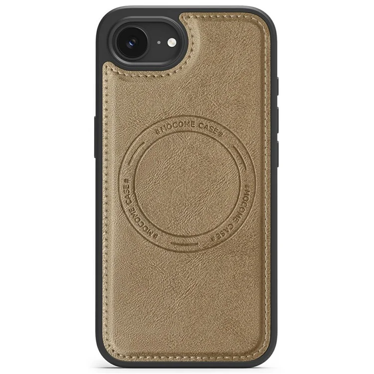 Étui pour iPhone 16e Compatible avec MagSafe Housse de Téléphone en Cuir - Or Désert
