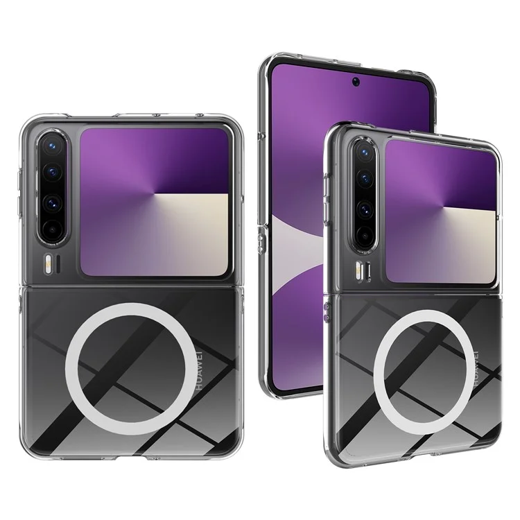 For Huawei Pura X Clear Case TPU + Acrylic Magnetic Phone Cover Compatible with MagSafe