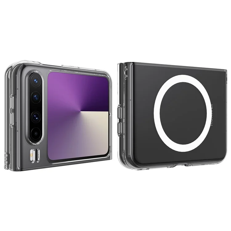For Huawei Pura X Clear Case TPU + Acrylic Magnetic Phone Cover Compatible with MagSafe