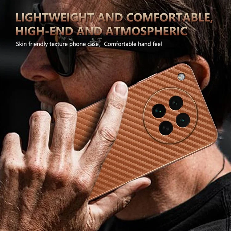 Capa AZNS para Oppo Find X8s 5G com Textura de Fibra de Carbono Eletroplastizada, PU + TPU - Preto