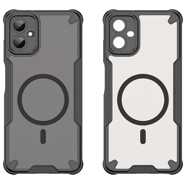 Для Samsung Galaxy A06 5G Магнитный чехол совместимый с MagSafe TPU + PC Задняя крышка телефона - Черный