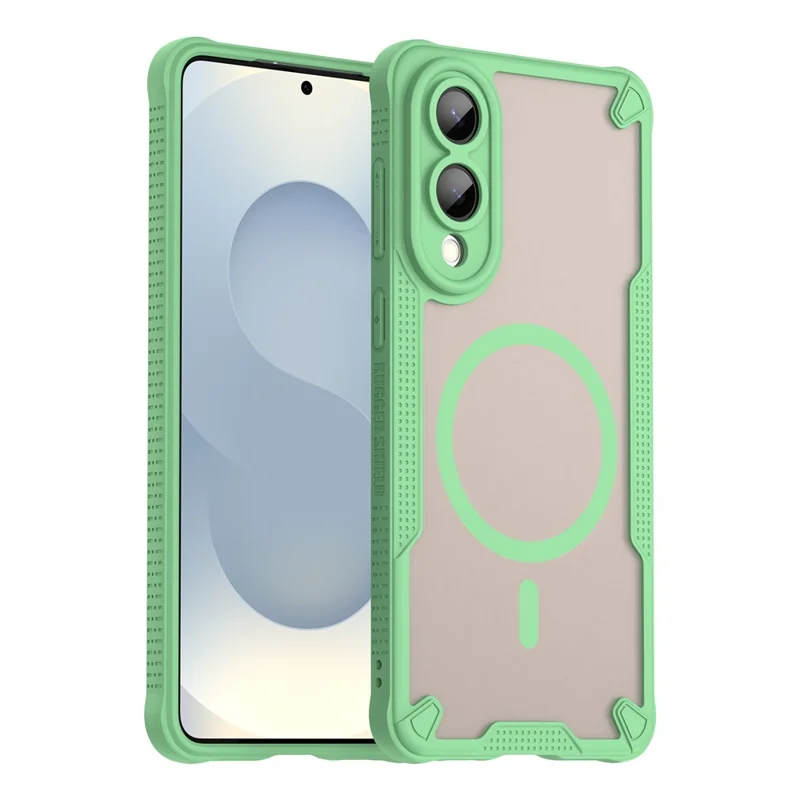 For Samsung Galaxy S25 Edge Magnetic Case TPU + PC Phone Back Cover - Green