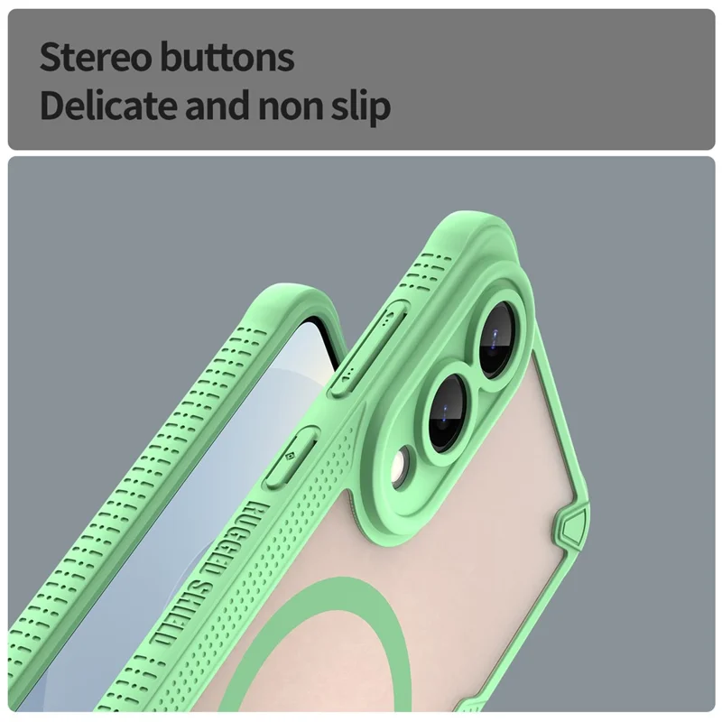 For Samsung Galaxy S25 Edge Magnetic Case TPU + PC Phone Back Cover - Green