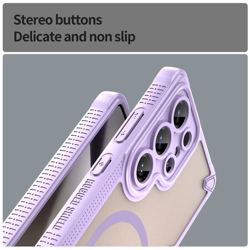 For Samsung Galaxy S25 Ultra Magnetic Case Compatible with MagSafe TPU + PC Phone Back Cover - Purple