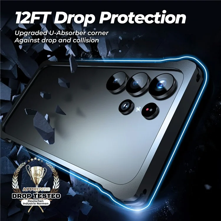 Для Samsung Galaxy S25 Ultra Бампер Чехол Металлическая рамка Защитный Чехол Теплоотвод - Черный