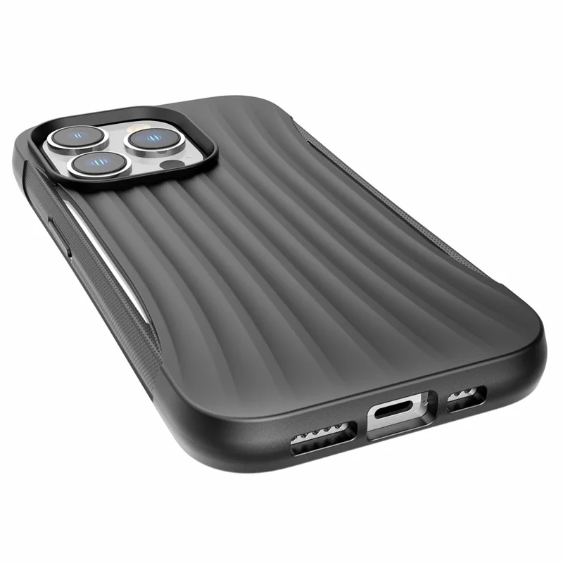 DEFENSE for iPhone 14 Pro Military Grade 10ft Drop Protection Case Biodegradable Soft TPU Cushion Shockproof Cover - Black