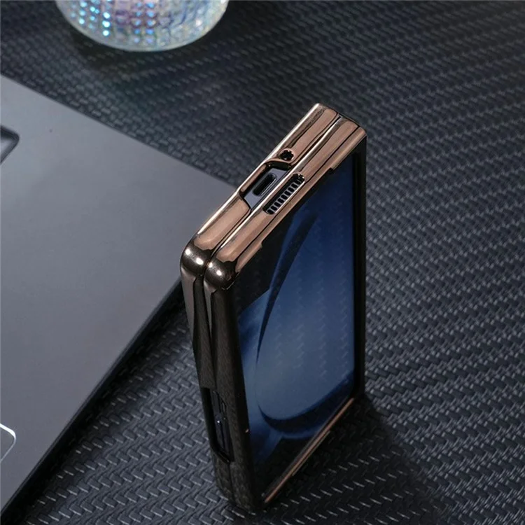 Capa magnética para Samsung Fold6 5G Capa de telefone PC esmaltada mate com película de tela HD - Branco
