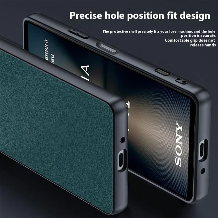 For Sony Xperia 1 VII Case PU Leather Coated PC + TPU Anti-Drop Phone Cover - Orange