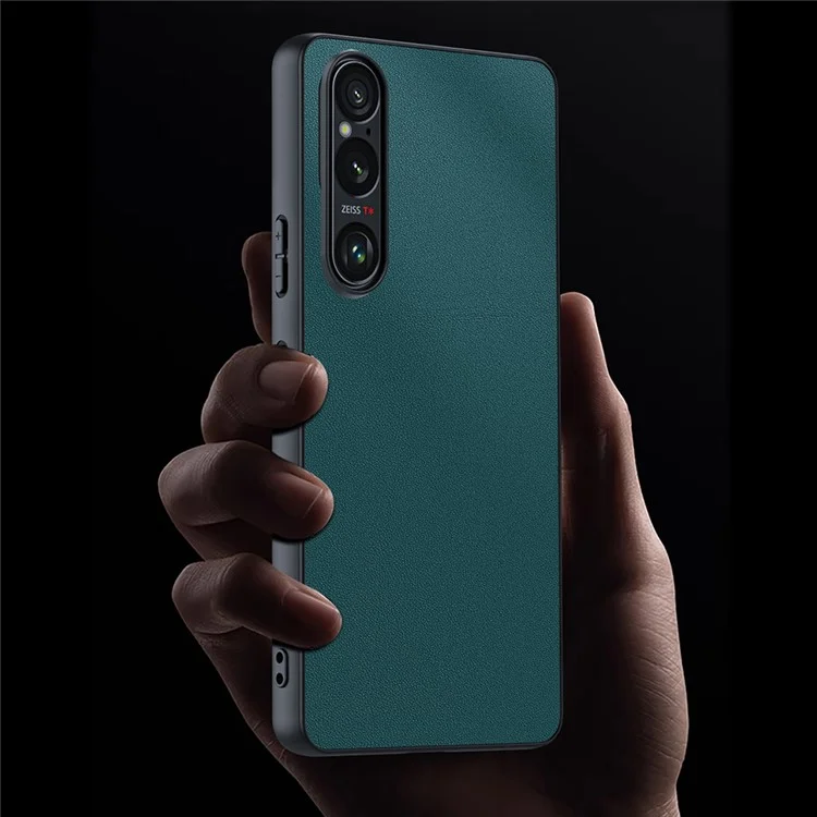For Sony Xperia 1 VII Case PU Leather Coated PC + TPU Anti-Drop Phone Cover - Orange