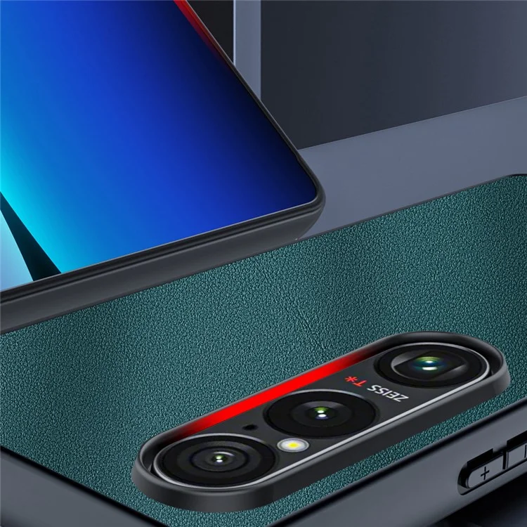 For Sony Xperia 1 VII Case PU Leather Coated PC + TPU Anti-Drop Phone Cover - Orange