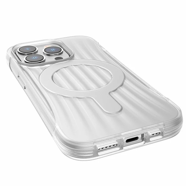 DEFENSE for iPhone 14 Pro Biodegradable Case Compatible with MagSafe, Soft TPU Rugged Back Scratch Resistant Cover - White