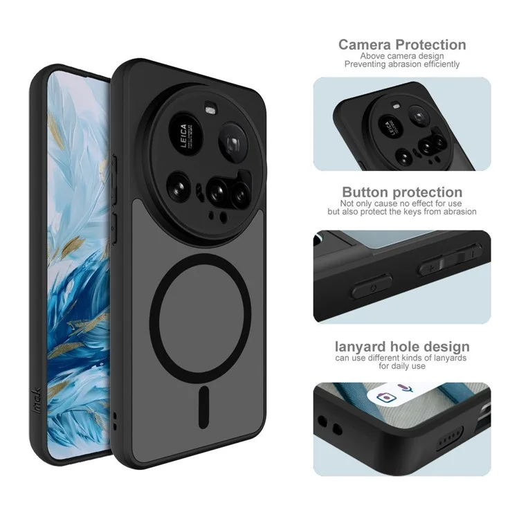 Étui IMAK UX-9B Série pour Xiaomi 15 Ultra Coque PC TPU Mat avec Coussin d'Air Minuscule