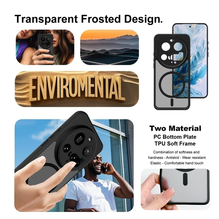Étui IMAK UX-9B Série pour Xiaomi 15 Ultra Coque PC TPU Mat avec Coussin d'Air Minuscule