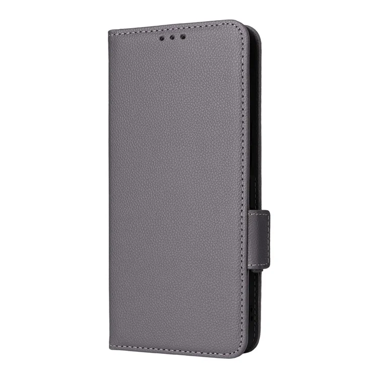 For Motorola Edge 60 Stylus 5G / Moto G Stylus 5G (2025) Case with Wrist Strap Litchi Texture PU Leather Wallet Phone Cover - Grey