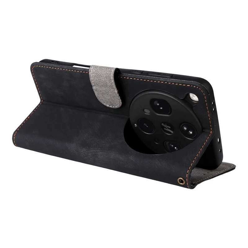 For Oppo Find X8 Ultra 5G Case Wallet RFID Blocking PU Leather Cover Stand with Strap - Black