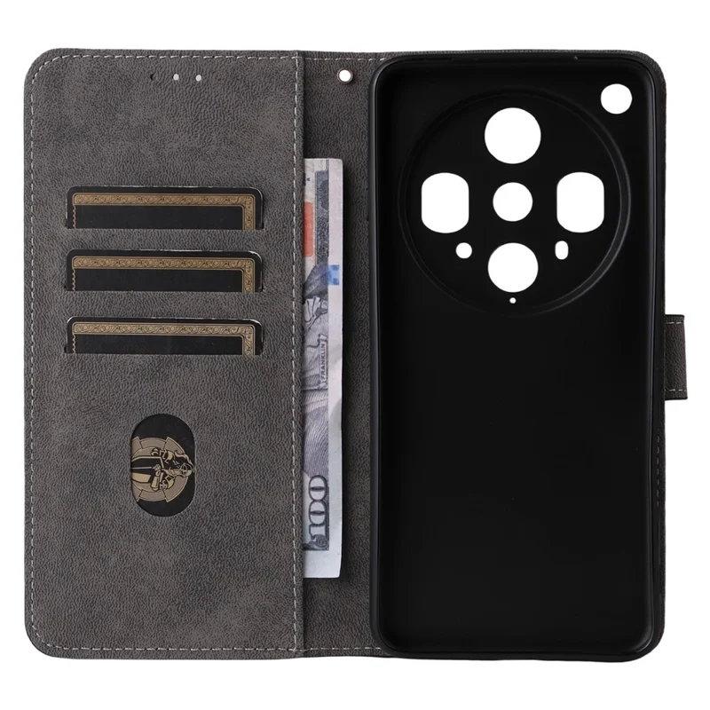 For Oppo Find X8 Ultra 5G Case Wallet RFID Blocking PU Leather Cover Stand with Strap - Black
