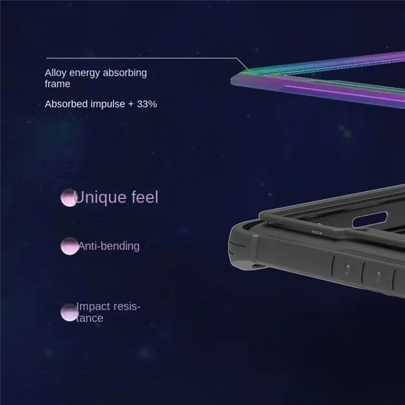 DEFENSE For iPhone 14 Anti-bacteria PC+TPU+Aluminum Alloy Hybrid Case Shockproof Transparent Phone Cover - Red