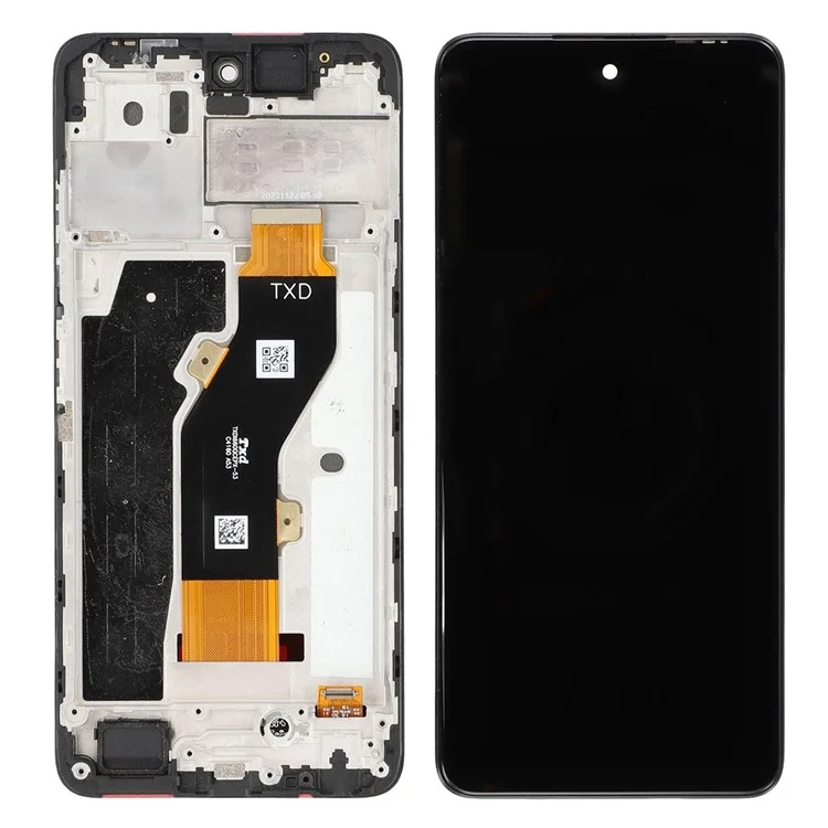 Per TECNO Spark 20 KJ5 Schermo LCD di Grado C e Assembly Digitalizzatore + Cornice (Senza Logo)