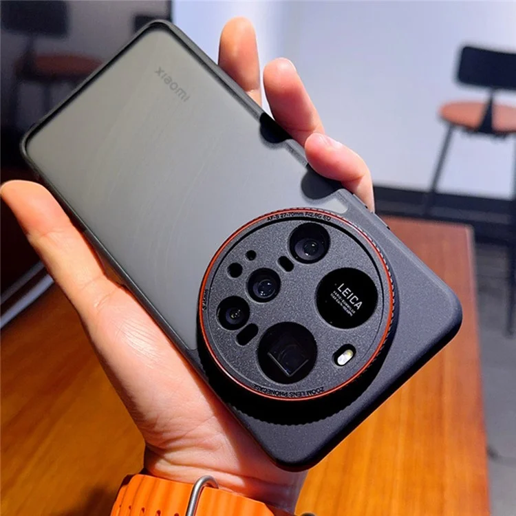 Funda para Xiaomi 15 Ultra con Anillo de Lente Rojo, Antigolpes TPU + PC, Carcasa Transparente