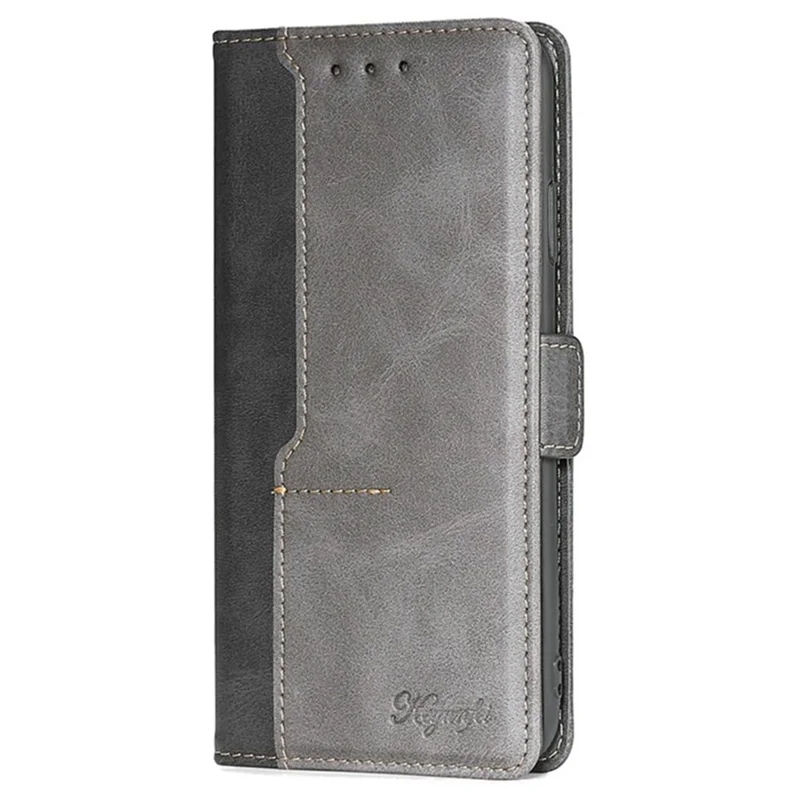 For Oppo A5 Pro 4G (Global) / 5G (Global) / A5 Energy 5G (China) Case Contrast Color Wallet Leather Phone Cover - Black + Grey
