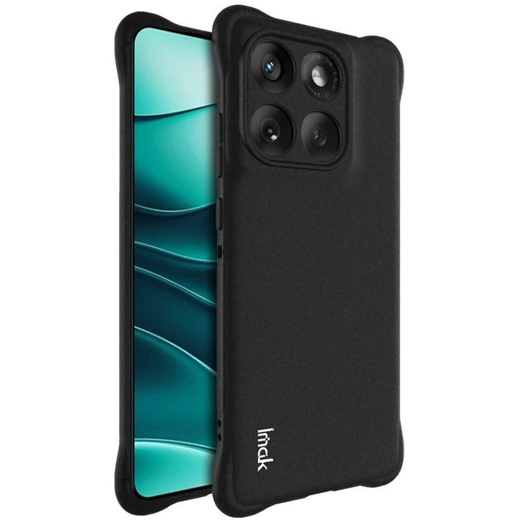 IMAK Para Motorola Edge 60 Fusion 5G Funda de TPU Protectora de Teléfono Antichoque con Airbag - Negro Mate