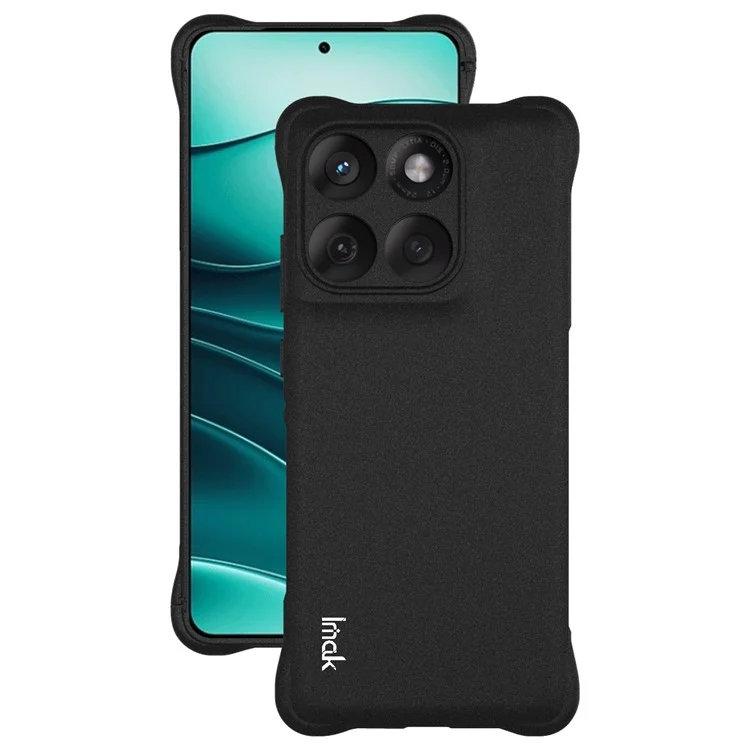 IMAK Para Motorola Edge 60 Fusion 5G Funda de TPU Protectora de Teléfono Antichoque con Airbag - Negro Mate