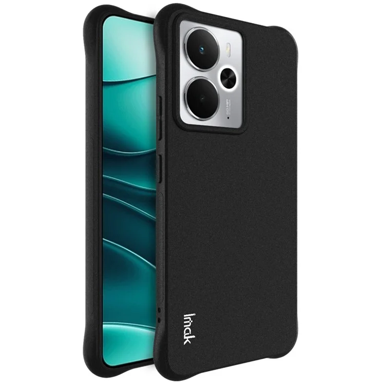 Чехол IMAK для Realme 14 5G из ТПУ с противоударной защитой - Матовый черный