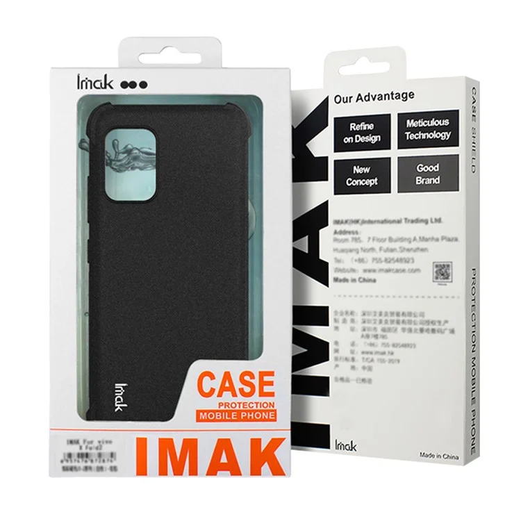 Чехол IMAK для Realme 14 5G из ТПУ с противоударной защитой - Матовый черный