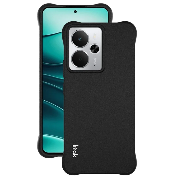 Чехол IMAK для Realme 14 5G из ТПУ с противоударной защитой - Матовый черный