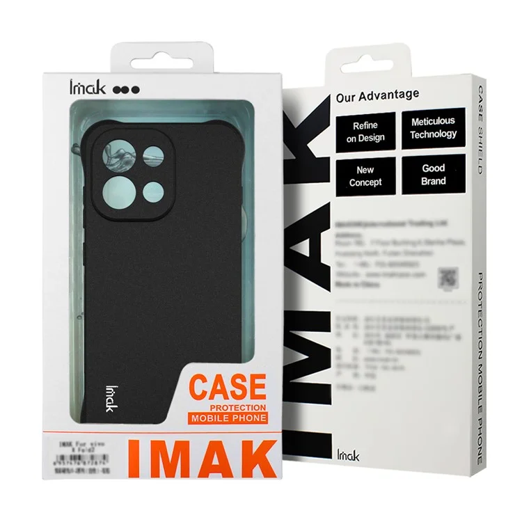 Funda IMAK para OnePlus 13T 5G Carcasa Protectora de Teléfono TPU Antichoque con Airbag - Negro Mate
