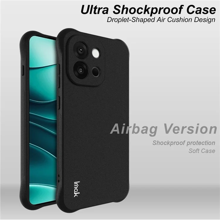 Funda IMAK para OnePlus 13T 5G Carcasa Protectora de Teléfono TPU Antichoque con Airbag - Negro Mate