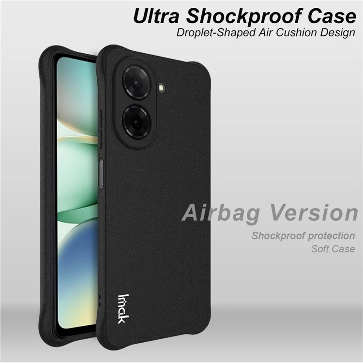 IMAK For Xiaomi Redmi A5 4G (171.7mm) / Poco C71 4G Case TPU Phone Cover Airbag Shockproof Protection - Matte Black