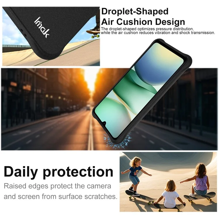 IMAK For Xiaomi Redmi A5 4G (171.7mm) / Poco C71 4G Case TPU Phone Cover Airbag Shockproof Protection - Matte Black