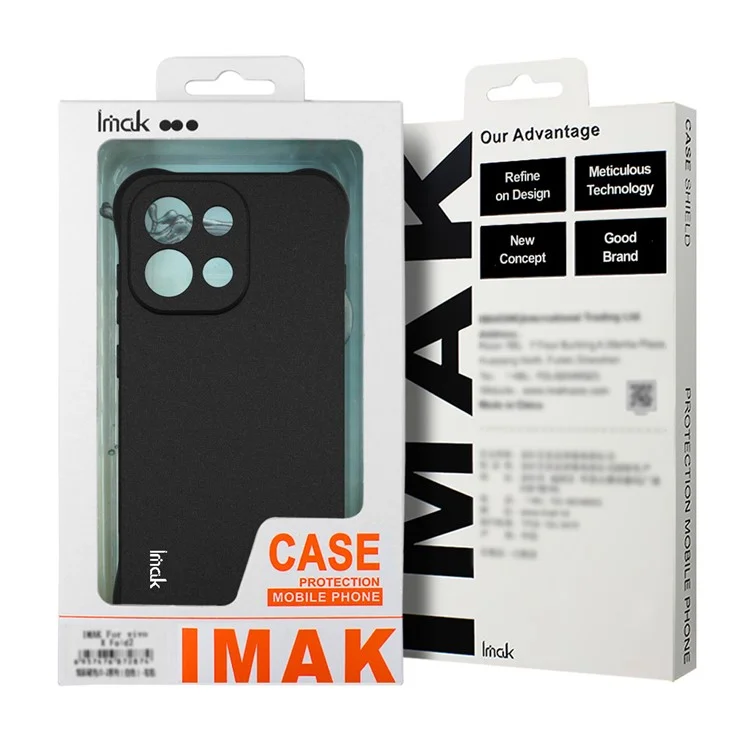 IMAK Per Sony Xperia 1 VII Cover TPU Custodia Telefonica Antiurto con Protezione Airbag - Nero Opaco