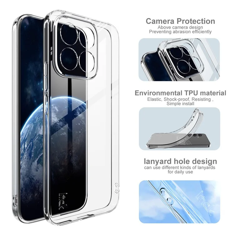 Cover IMAK UX-5 Series per Honor X8c 4G Custodia Antiurto TPU Trasparente Sottile