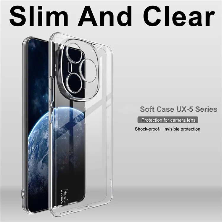 IMAK UX-5 Serie Handyhülle für Honor Power 5G Stoßfeste TPU Transparente Schlanke Rückseite