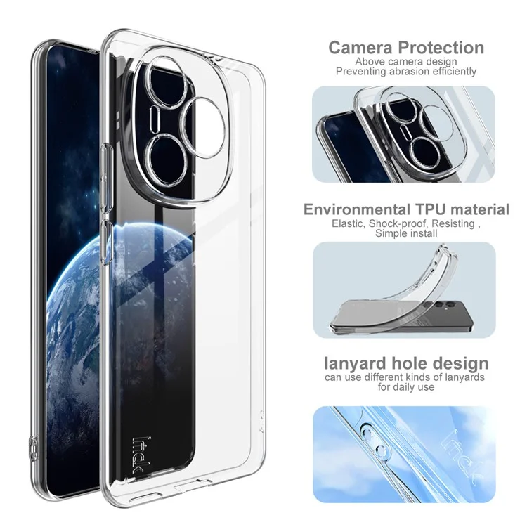 IMAK UX-5 Serie Handyhülle für Honor Power 5G Stoßfeste TPU Transparente Schlanke Rückseite