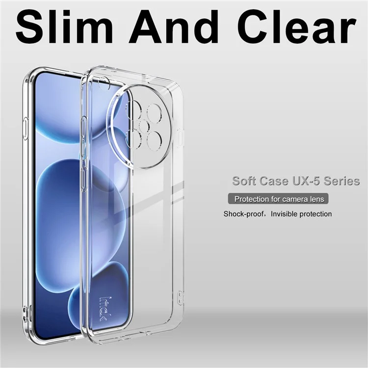Capa IMAK UX-5 Series para Oppo Find X8s 5G, Antichoque, TPU Transparente e Fina