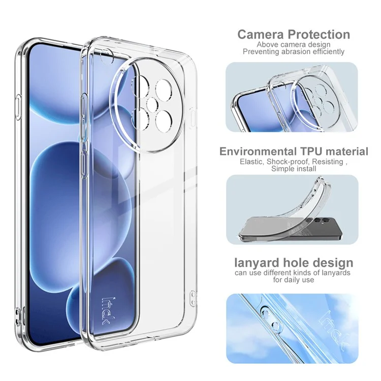 Capa IMAK UX-5 Series para Oppo Find X8s 5G, Antichoque, TPU Transparente e Fina