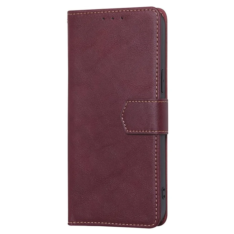 For vivo Y29 4G Case Leather Phone Cover with RFID Blocking Wallet - Wine Red