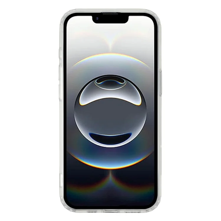 Funda Magnética Marrón Transparente de TPU Acrílico para iPhone 16e con Tapa Trasera