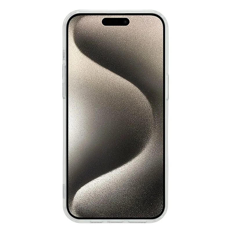 For iPhone 15 Pro Max Magnetic Case Acrylic TPU Clear Phone Back Cover - Purple